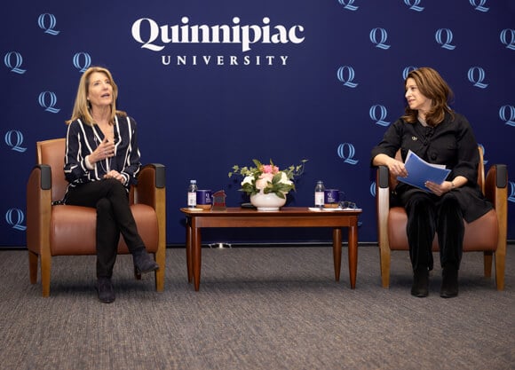 Cindi Bigelow sits and talks with Dean Holly Raider