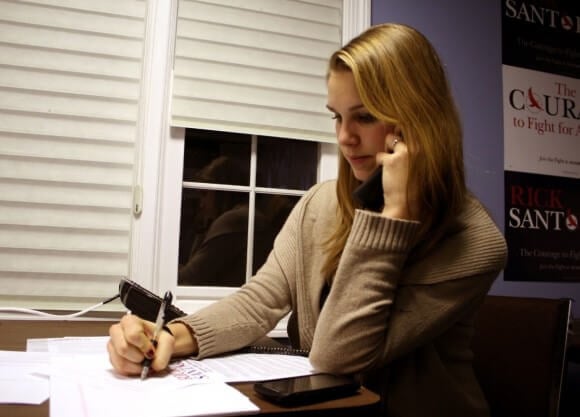 Student helps in 2012 New Hampshire primary