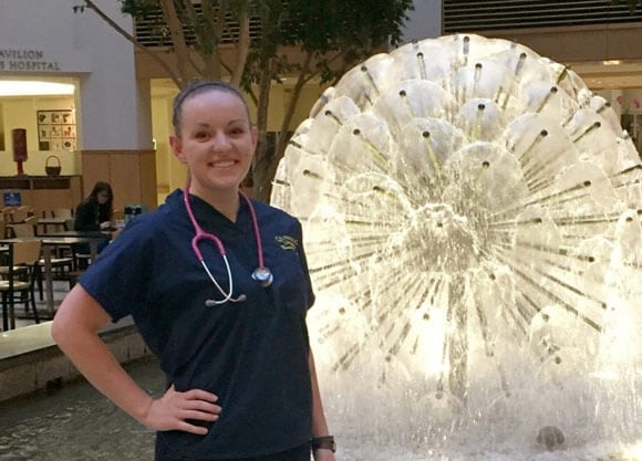 Ashley Darnsteadt '18 used the skills she developed in the classroom and at her clinicals to deliver a healthy baby girl