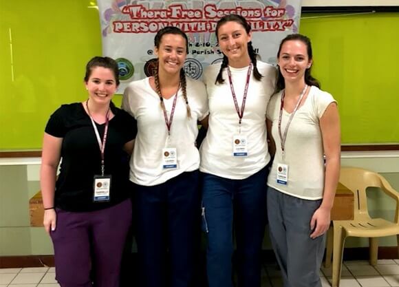 Students provide occupational therapy services in the Philippines