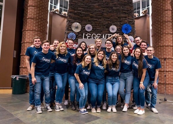 The Legends group pose for a photo at the International Championship of Collegiate A Cappella.