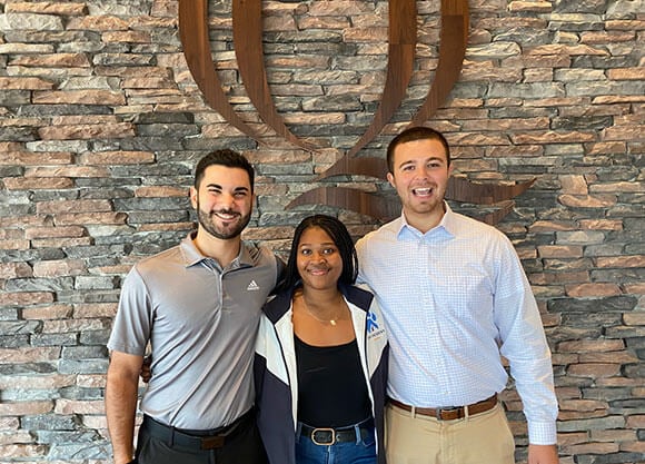 Three students run On the Rocks Pub and Grill on the York Hill campus