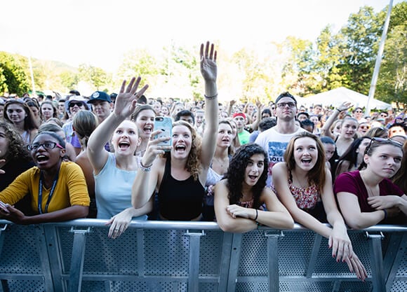 Students attend the Fall Fest concert.