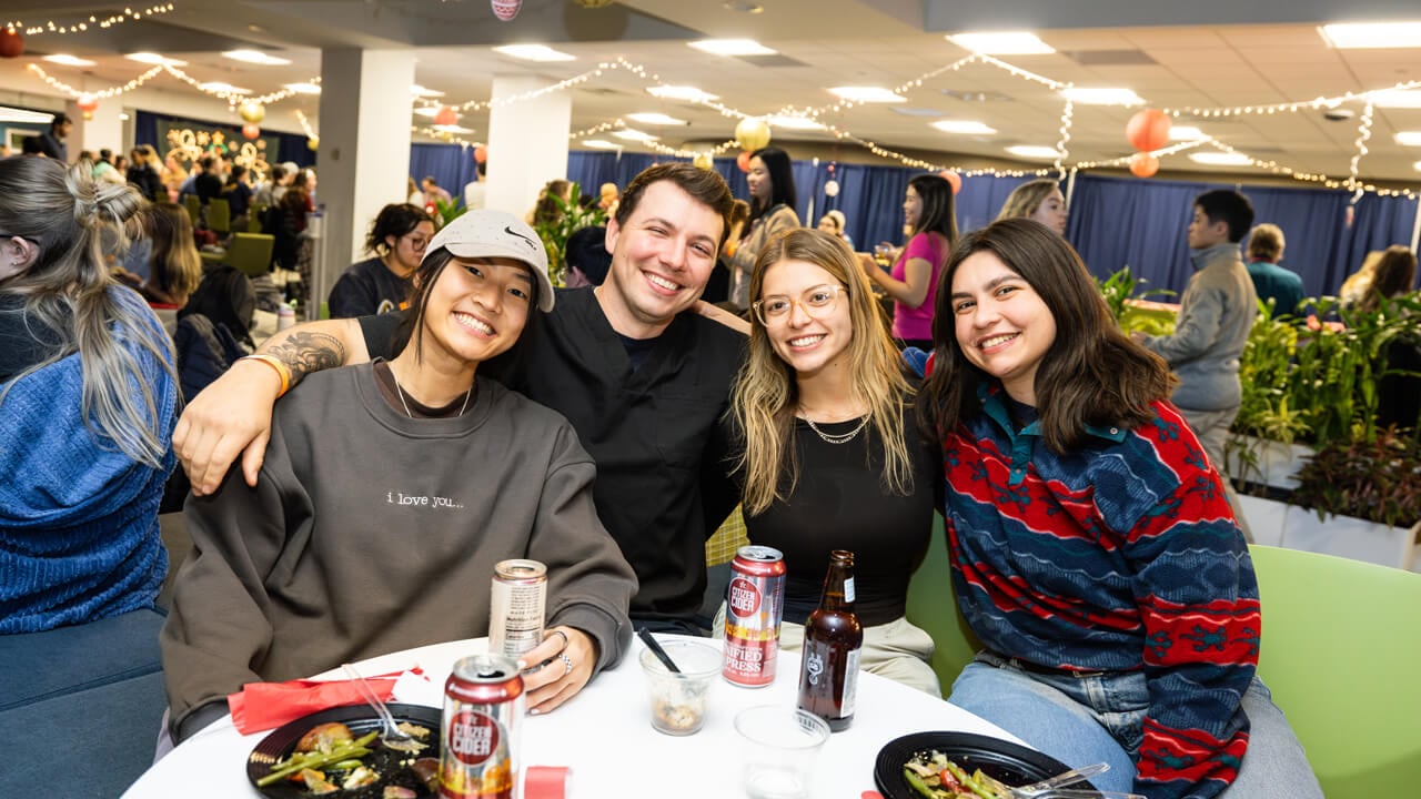 People smiling at the camera