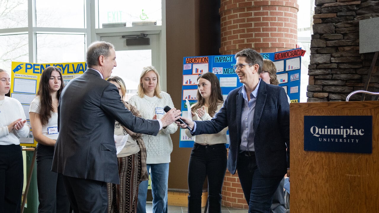 Two people shaking hands