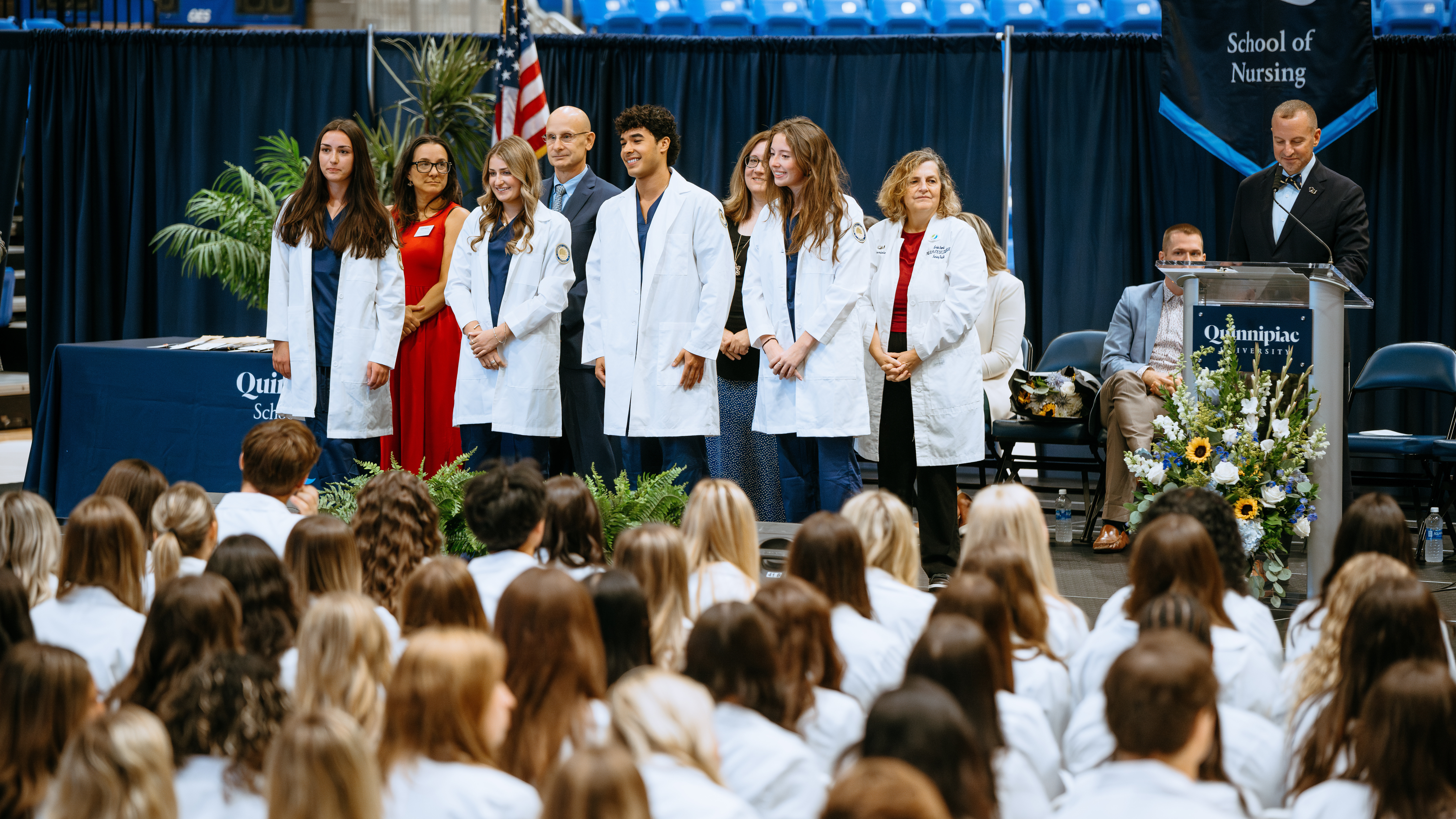 Students on stage