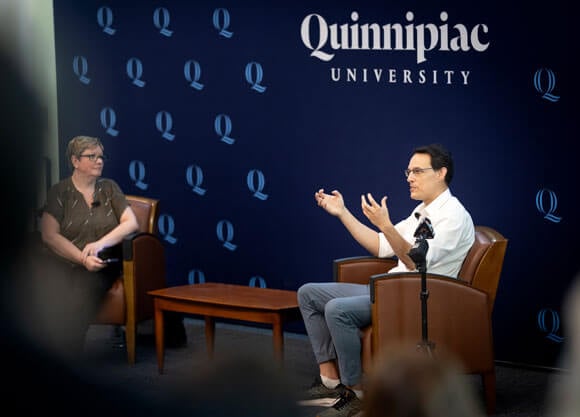 Political analyst Steve Kornacki speaks with Quinnipiac professor.