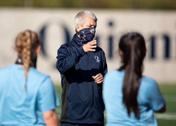 Dave Clark coaches soccer